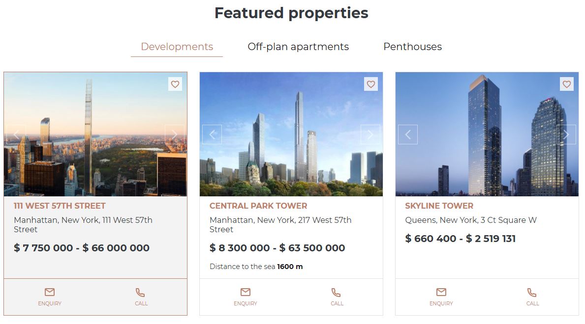 Property with Priority+, homepage